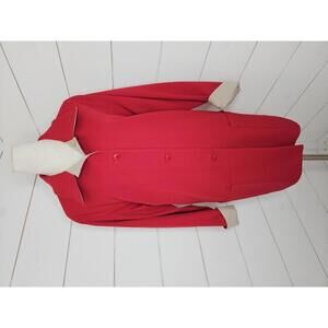 Vintage XL red & tan double sided trench coat